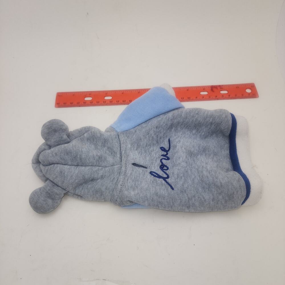 Dog sweatshirt XS Grey Blue Love hoodie